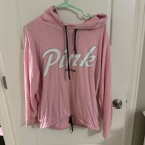 PINK Thin Baggy Hoodie - Drawstring bottom to tighten